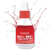 Aha%10 Bha%2 Kırmızı Peeling Cilt Serumu - Gözenek Sıkılaştırıcı, Cilt Canlandırıcı, Yenileyici, Ton Eşitleyici, Arındırıcı, Siyah Nokta ve Akne Karşıtı, Anti-Aging, Yaşlanma Karşıtı 30 ml - Option-1