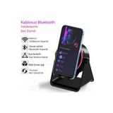 Ahanda Buldum Bluetooth Hoparlörlü ve Akıllı İndüksiyonlu(Manyetik Sensör ile)Telefon Standı Powerbank RGB Işıklı