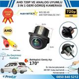 AHD 720P ve Analog Pal Çevrilebilir 170 Derece Balıkgözü Geniş Açılı Geri Görüş Kamerası