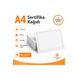 AHDTOPTAN A4 Sertifika Kağıdı 1. Hamur 250 Gr Kalın Kartuşlu Mürekkepli Tüm Yazıcılara Uygun 50 Adet