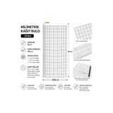 AHDTOPTAN Milimetrik Kağıt Rulo 60 Cm x 5 Metre 80 gr 1. Hamur Teknik Çizim Kağıdı – Siyah