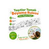 AHDTOPTAN Taşıtlar Boyama Rulosu 32 cm x 2,5 Metre | Çocuklar İçin Uzun Boyama Kağıdı, Kalın Konturlu Eğitici Aktivite