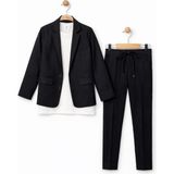Ahengim Erkek Çocuk Modern Casual Slim Fit Takım Elbise AK2850 - 2 Yaş - Siyah