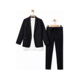 Ahengim Erkek Çocuk Modern Casual Slim Fit Takım Elbise Ak2850 Siyah