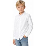 Ahengim Erkek Çocuk Modern Kesim Basic Günlük ve Şık Gömlek - 8 Yaş - Beyaz