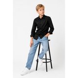 Ahengim Erkek Çocuk Modern Kesim Basic Günlük ve Şık Gömlek - 8 Yaş - Siyah
