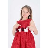 AHENGİM KIZ ÇOCUK ELBİSE KIZ ELBİSE KUYRUKLU DANTELLİ AK2208 - Kırmızı - 11 Yaş