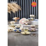 Ahenk 6'lı Porselen Fincan Takımı - 1 Adet - 90 ml