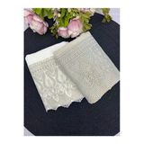 Ahenk Fransiz Dantelli Kadife El Ve Yuz Havlusu 2Li Set 50/90Cm