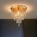 Ahenk Gold Kristal Taşlı Modern Salon Avize altin