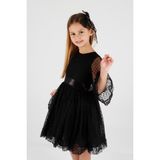 Ahenk Kids AHENGİM KIZ ÇOCUK ELBİSE KIZ ÇOCUK TOKALI ELBİSE KIZ ELBİSE TÜL DANTEL ELBİSE AK2209 - Siyah - 14 Yaş