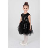 Ahenk Kids AHENGİM KIZ ÇOCUK ELBİSE KIZ ELBİSE PUL PAYETLİ AK2207 - Siyah - 7 Yaş