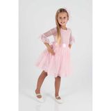 Ahenk Kids Kız Çocuk Tokalı Ve Tül Dantel Trend Abiye Elbise Ak2209 - Pembe - 10 Yaş