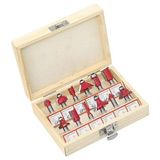 Ahes 12 Adet 6mm Shank Ahşap Freze Uç Seti | Karbür Kesici Router Bit Seti | Düz, Köşe, Boncuk, Kanal, Pah Uçları | Mdf, Masif Ahşap, Sunta Uyumlu | Profesyonel Doğrama & Marangozluk Seti
