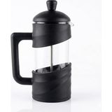 Ahes 350 ml Cam French Press – Isıya Dayanıklı Cam, Paslanmaz Çelik Filtreli, Siyah Renkli Kahve ve Bitki Çayı Demliği
