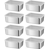 Ahes Adet 304 Çelik 550 ml Yemek Meyve Et Buzdolabı Beslenme Saklama Kabı MT107-8