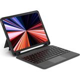 Ahes Apple iPad Air 13 M3/m2 2025-2024 Ile Uyumlu Mag Touch Klavyeli Standlı Kılıfı Model Için (A3268-A3269) (A2898-A2899
