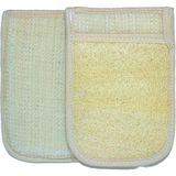 Ahes Boy 2 Adet Doğal Kabak Lifli Kese, Banyo Eldiveni Çift Taraflı Vucüt Kesesi PEELING,15X23 Cm, Exfoliating, Cilt Temizleyici Hücre Yenileyici Canlandırıcı Etki, Selülit Karşıtı (2, Medium)