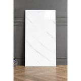 Ahes Dekor Kendinden Yapışkanlı Mermer Seramik Desenli Köpük Pvc Duvar Paneli (30X60 cm 0,18 M²) Banyo Mutfak Beyaz 30 x 61