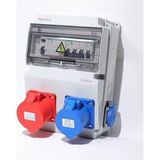Ahes Elektrikli Araç Kombinasyon Kutusu 5X32A + 3X32A + 1X16A - Trifaze-Monofaze- Schneider Marka Sigorta Grubu