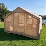 Ahes Kişilik 4 Mevsim Soba/vebasto Çıkışlı 420D Oxford Şişme Kamp Çadırı – Pompalı, 300X240X215 cm