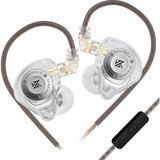 Ahes Kz Edx Pro x Kulak Içi Kulaklıklar, Hifi Iem Kulaklıklar, Çıkarılabilir Kablo ile Derin Bas Sesli Kulak Içi Monitör, Odyofil Dj Şarkıcıları Için-Beyaz Mikrofon