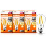 Ahes LED Filament Ampul 6.5W (60W Eşdeğer) 2700K Sarı Işık 806 Lümen E27 Duy – 3’lü Paket – E Enerji Sınıfı – 360° Işık – 105X60 mm – Dimmer Uyumlu Değil