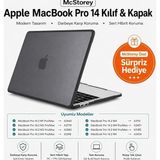 Ahes MacBook Pro 14.2 Inç Kılıf A2442 A2779 A2918 A2992 A3112 A3401 A3185 A3434 A3426 A3427 Uyumlu Shockproof Rugged Hard Case Tpu Bumper Darbe Korumalı Hibrit Sert Kapak Siyah