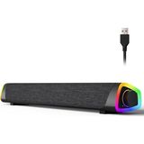 Ahes Rgb Işıklı Vers.5.3 Bluetooth Masaüstü Hoparlör Tv Bilgisayar Soundbar Ses Sistemi Speaker Hoparlör
