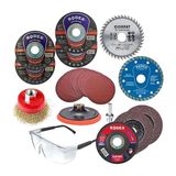 Ahes Spiral Avuç Içi Taşlama Makinesi Matkap Seti 115 mm (30 Parça)