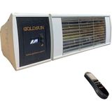 Ahes Supra Plus GSS20P 2000W Uzaktan Kumandalı Su Korumalı Dış Mekan Elektrikli Beyaz Renk Infrared Isıtıcı