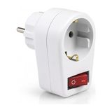 Ahes Topraklı Priz Adaptörü 16A 3680W – Işıklı Tekli Golyat Priz, Yüksek Güvenlikli, Tse & Ce Belgeli Enerji Tasarruflu Beyaz Priz Almera