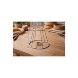 AHESAR TİCARET Ahesar Abajur Teli | Metal Abajur İskeleti | 12x20 cm | Rattan Hasır Örme Uyumlu