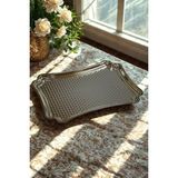 Ahinur Mutfak Çelik Servis Tepsisi, Parmak Izi Yapmaz, Gümüş Söz - Nişan Sunum Tepsisi 28X18 cm - 1 Adet