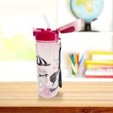 AHİR TİCARET Çocuklar İçin-İlk Öğretim Pipetli Su Matarası 550 ml