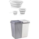 Ahir Ticaret İki Bölmeli Kirli Çamaşır Sepeti 90 Lt Kapasiteyle Pratik Kullanım İçin - 60 x 40 - Beyaz