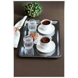 AHİR TİCARET Paslanmaz Çelik Servis Ve Sunum Çay Kahve Tatlı Tepsisi 33x23cm