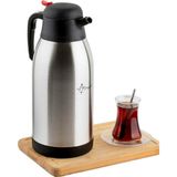 Ahir Ticaret Penguen 2.5 Litre Iç Ve Dış 304 Paslanmaz Çelik 25 Bardak Çay Termosu
