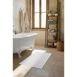 Ahir Ticaret Rattan Kaymaz Banyo Paspası- Su Geçirmez- Çok Amaçlı Mat 50X120 Cm, Beyaz