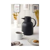 Ahl Shop 1 Lt Isı Yalıtımlı Çay ve Soğuk Su Termosu Siyah (12 Saat Sıcak Tutar& Içi Camdır) - 230 ml
