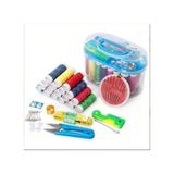 Ahl Shop 24 Parça Çantalı Mini Dikiş Seti - Seyahat Boy Ip, Iğne, Makas ve Mezura Takımı - 01-Siyah