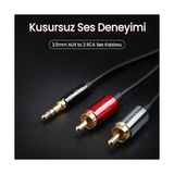 Ahl Shop 3.5mm Aux To 2 Rca Ses Kablosu 1 Metre