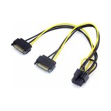 Ahl Shop 4327 2x Sata To 8 Pin (6+2) Pci-E Express Güç Molex Power Kablosu Çevirici Dönüştürücü