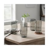 Ahl Shop 4'lü Borosilikat Cam Bardak Seti - 460 ml Büyük Boy Isıya Dayanıklı Renkli Meşrubat ve Kahve Bardağı - Kurşunsuz Ekolojik (4 Adet) Amber (Bal Rengi) ve Füme Renk Seçenekleri (Füme - 4 Adet) - 0 - Siyah