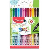Ahl Shop 749652 Felt Tıp 12 Renk Keçeli Kalem - 01-Siyah