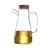 Ahl Shop Bambu Kapaklı Borosilikat Cam Yağdanlık - 900 Ml, Dayanıklı Vakumlu Kapaklı Cam Yağdanlık ve Sirkelik, Mutfak Kullanımı Için