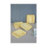 Ahl Shop Bambu Serisi 10 cm Genişlikte Kare 6'lı Çay Bardağı Altlığı - 0,5 x 7 cm