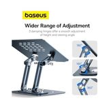 Ahl Shop Baseus Ayarlanabilir Dizüstü Bilgisayar Standı, 360 Derece Dönebilen Ayarlanabilir Dizüstü Bilgisayar Standı (Üç Katlı Versiyon) MacBook Air Pro, Dell Xps, Hp Vb. Için Ergonomik Katlanabilir Stand