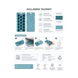 Ahl Shop Buz Kalıbı Tekli, Sürgülü Kapak Sert Plastik 17 Hazneli Ikiz Buzluk Seti, Buzluk, Buz Kabı, Buz Haznesi, Buz Kalıpları, Buz Tepsileri, Buz, Buz Yapma Kalıbı, Çok Amaçlı Buz Küpü Kalıbı