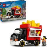 Ahl Shop City Patates Kızartması Kamyonu 60488 – 5 Yaş ve Üzeri Çocuklar Için Satıcı ve Müşteri Minifigürü ile Yemek Aksesuarları Içeren Yaratıcı Oyuncak Yapım Seti, Çocuklar Için Hediye Fikri (216 Parça)